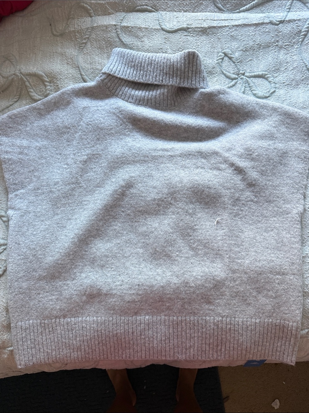 NWT Cupshe Women’s Light Gray Turtleneck Sweater Sz M